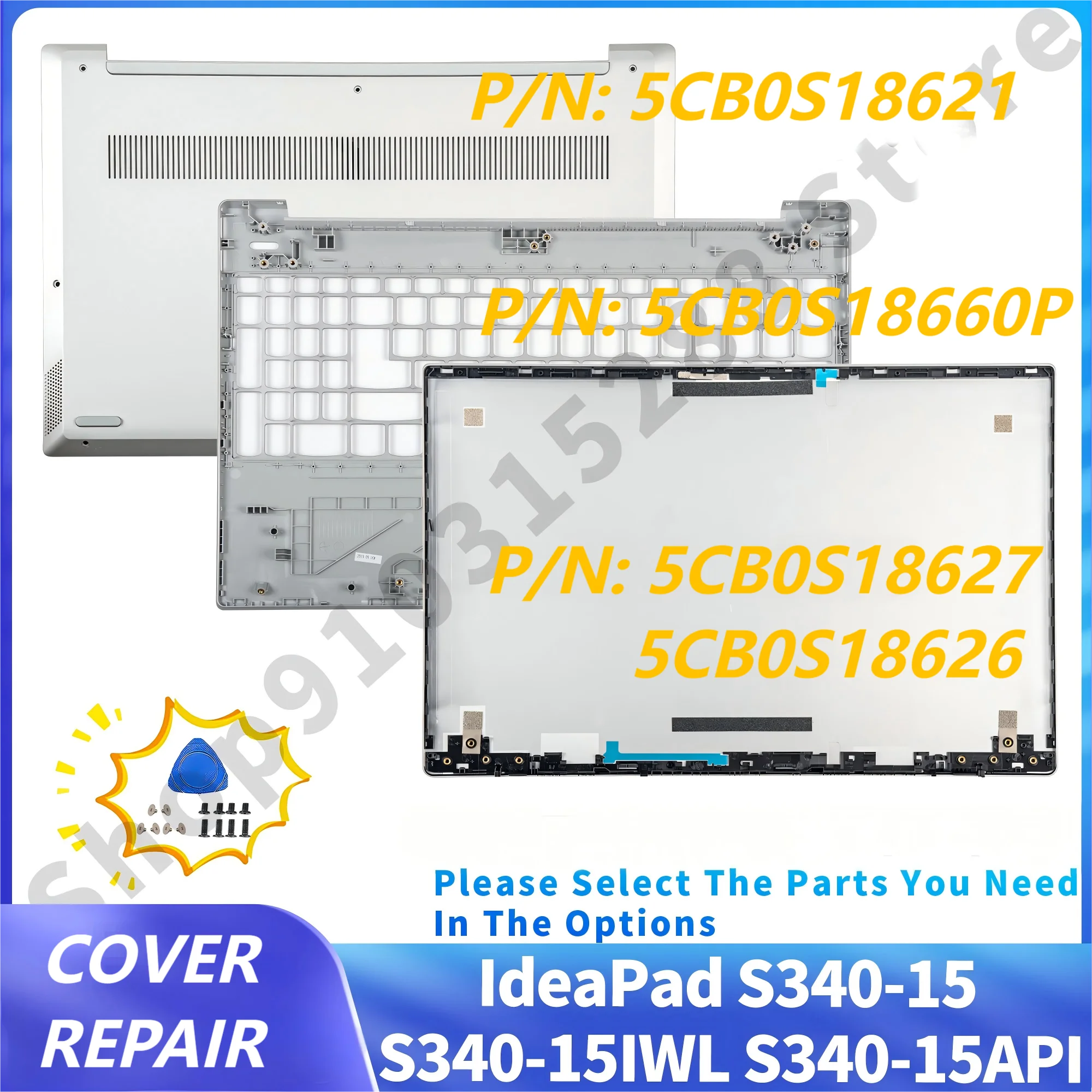New For IdeaPad S340-15 S340-15IWL S340-15API LCD Back Cover Top Cases Palmrest Bottom Case 15in Screws Silve
New For IdeaPad S340-15 S340-15IWL S340-15API LCD Back Cover Top Cases Palmrest Bottom Case 15in Screws Silve