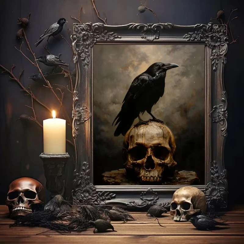 500/1000/1200/2000 PCS Jigsaw Puzzles Crow and Skull Gothic Style Animal Family Activity Games for Bedroom Gameroom Frameless
500/1000/1200/2000 PCS Jigsaw Puzzles Crow and Skull Gothic Style Animal Family Activity Games for Bedroom Gameroom Frameless