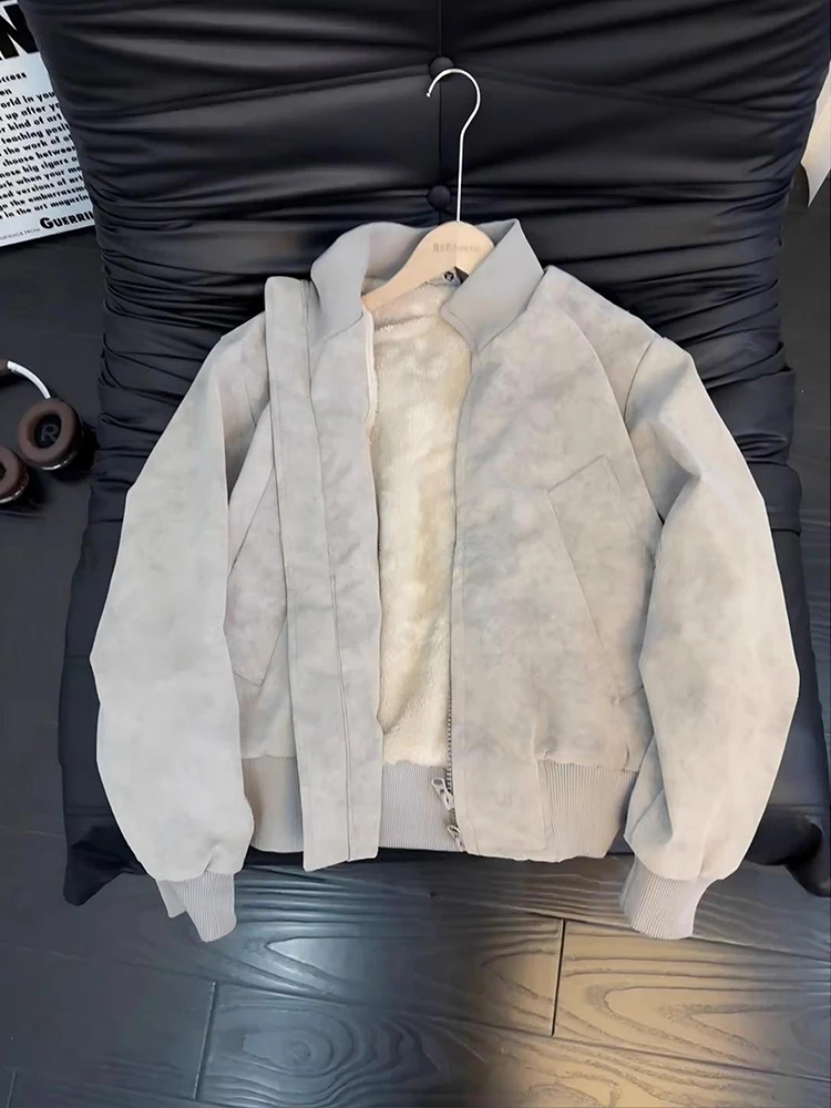 Thiened American Sle PU Leather Jaet Men's Winter Warm Cotton Coat Lamb Velvet Inteated Fur Jaet Youth Casual Faion
Thiened American Sle PU Leather Jaet Men's Winter Warm Cotton Coat Lamb Velvet Inteated Fur Jaet Youth Casual Faion