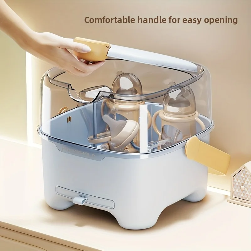 Thickened Portable Bottle Storage Box With Lid Multifunctional Dish Drying Rack Complementary Food Organizer Kitchen Daily Use
Thickened Portable Bottle Storage Box With Lid Multifunctional Dish Drying Rack Complementary Food Organizer Kitchen Daily Use