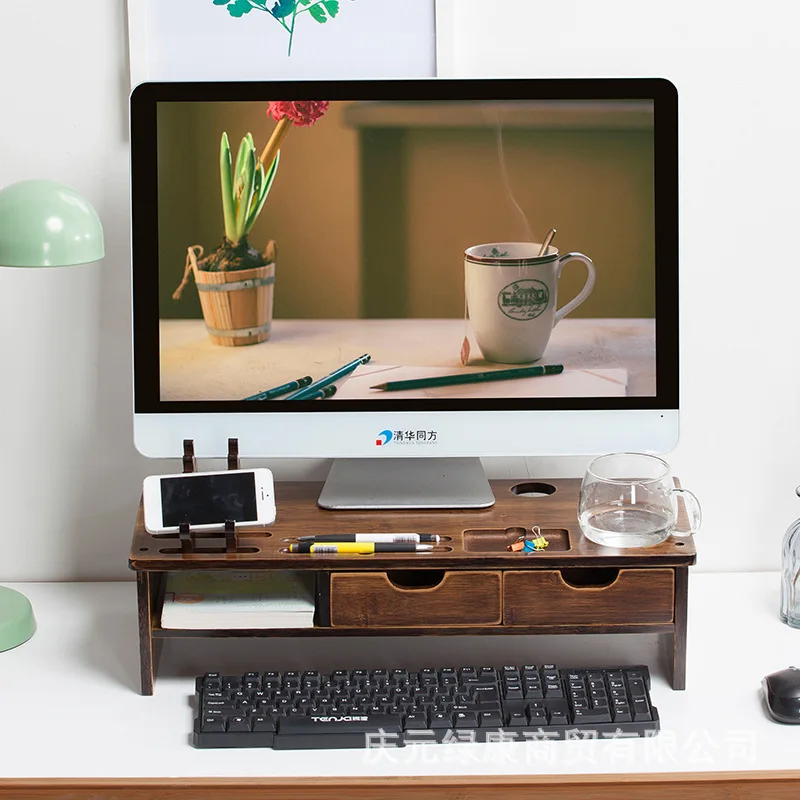 Modern Nanzhu computer monitor heightening rack, deer bracket, desktop keyboard storage, finishing rack, computer bracket
Modern Nanzhu computer monitor heightening rack, deer bracket, desktop keyboard storage, finishing rack, computer bracket