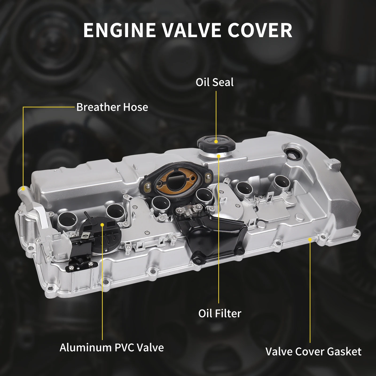 Aluminum Engine Valve Cover 11127552281 For BMW N51 N52 N53 E82 E90 E60 X3 X5 Z4 128i 328i 528i Cylinder Head Cover With Gasket
Aluminum Engine Valve Cover 11127552281 For BMW N51 N52 N53 E82 E90 E60 X3 X5 Z4 128i 328i 528i Cylinder Head Cover With Gasket