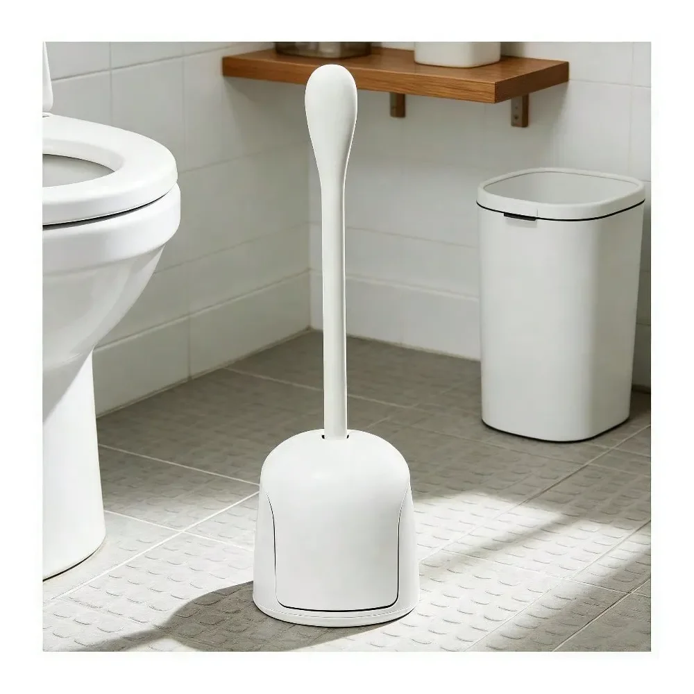 White Compact Toilet Brush Canister Set Top Rated, SpaceSaving US Bathroom Essential
White Compact Toilet Brush Canister Set Top Rated, SpaceSaving US Bathroom Essential