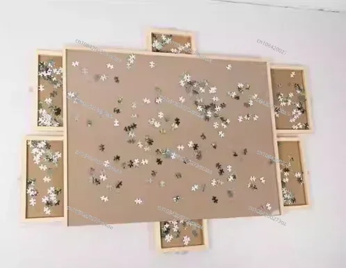 Wooden puzzle table Portable with drawer storage Rotatable sorting table
Wooden puzzle table Portable with drawer storage Rotatable sorting table