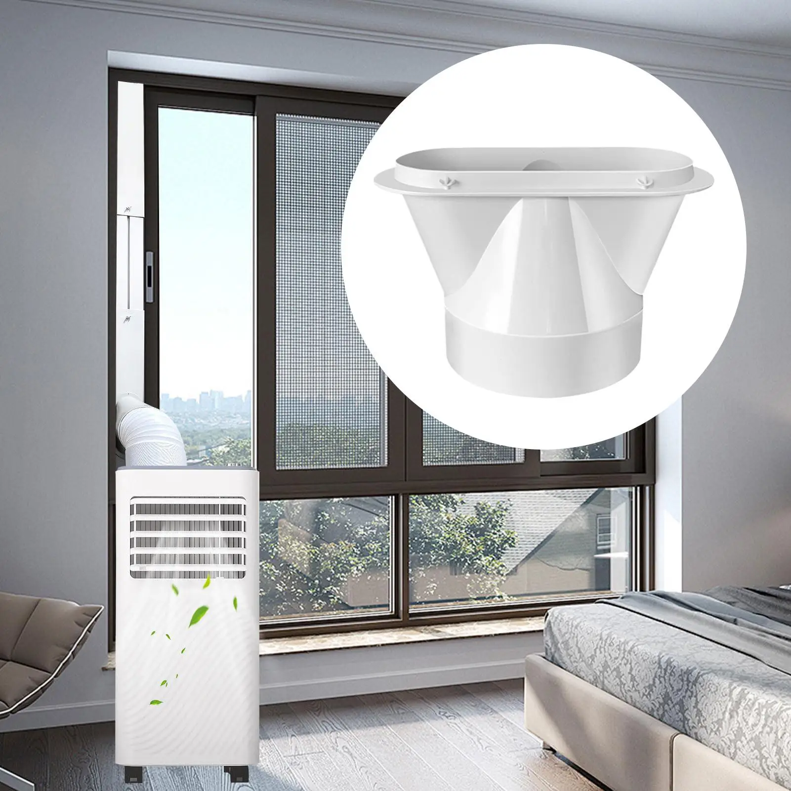 Аксессуар для трубы с плоским корпусом, интерфейс воздуховода для выхлопной трубы диаметром 130/150 мм, адаптер для трубы кондиционера, окна кондиционера 
Аксессуар для трубы с плоским корпусом, интерфейс воздуховода для выхлопной трубы диаметром 130/150 мм, адаптер для трубы кондиционера, окна кондиционера