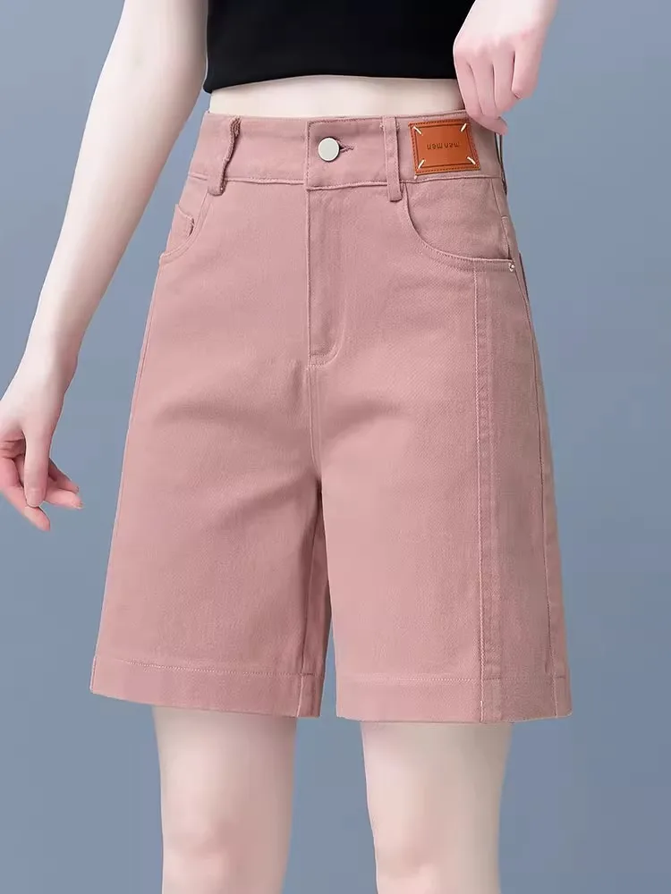 Summer High Waist Soft Cotton Denim Shorts Women's Loose Fit Casual Straight Leg Five-Quarter Length Thin Model Jeans
Summer High Waist Soft Cotton Denim Shorts Women's Loose Fit Casual Straight Leg Five-Quarter Length Thin Model Jeans