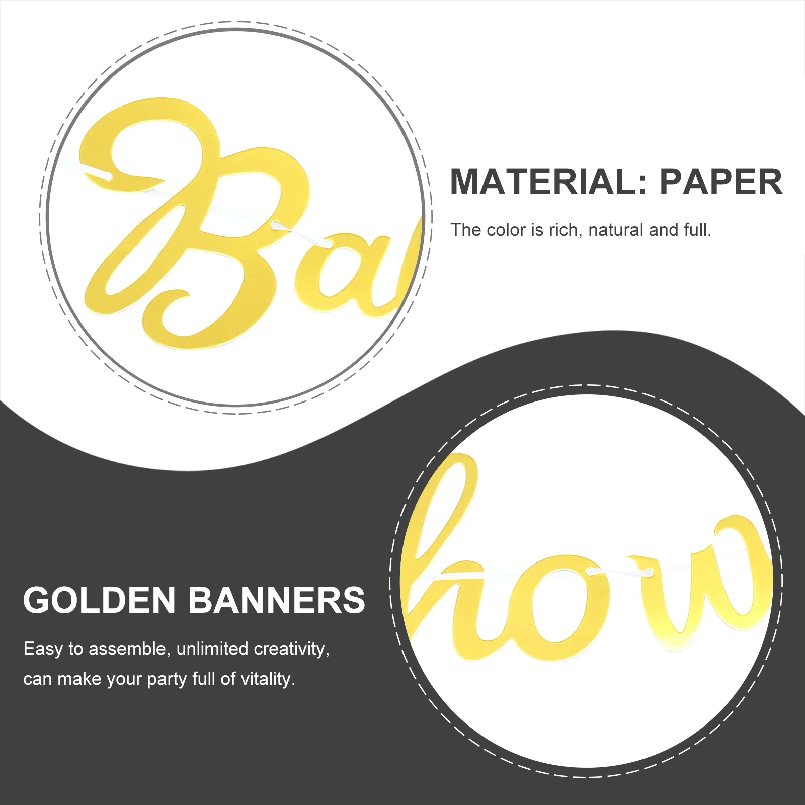 Golden Tassel Banner Baby Shower Sash One Piece Lightweight Decorative Pull Flag for Newborn Birthday Party Photo Prop Wall Tree
Golden Tassel Banner Baby Shower Sash One Piece Lightweight Decorative Pull Flag for Newborn Birthday Party Photo Prop Wall Tree