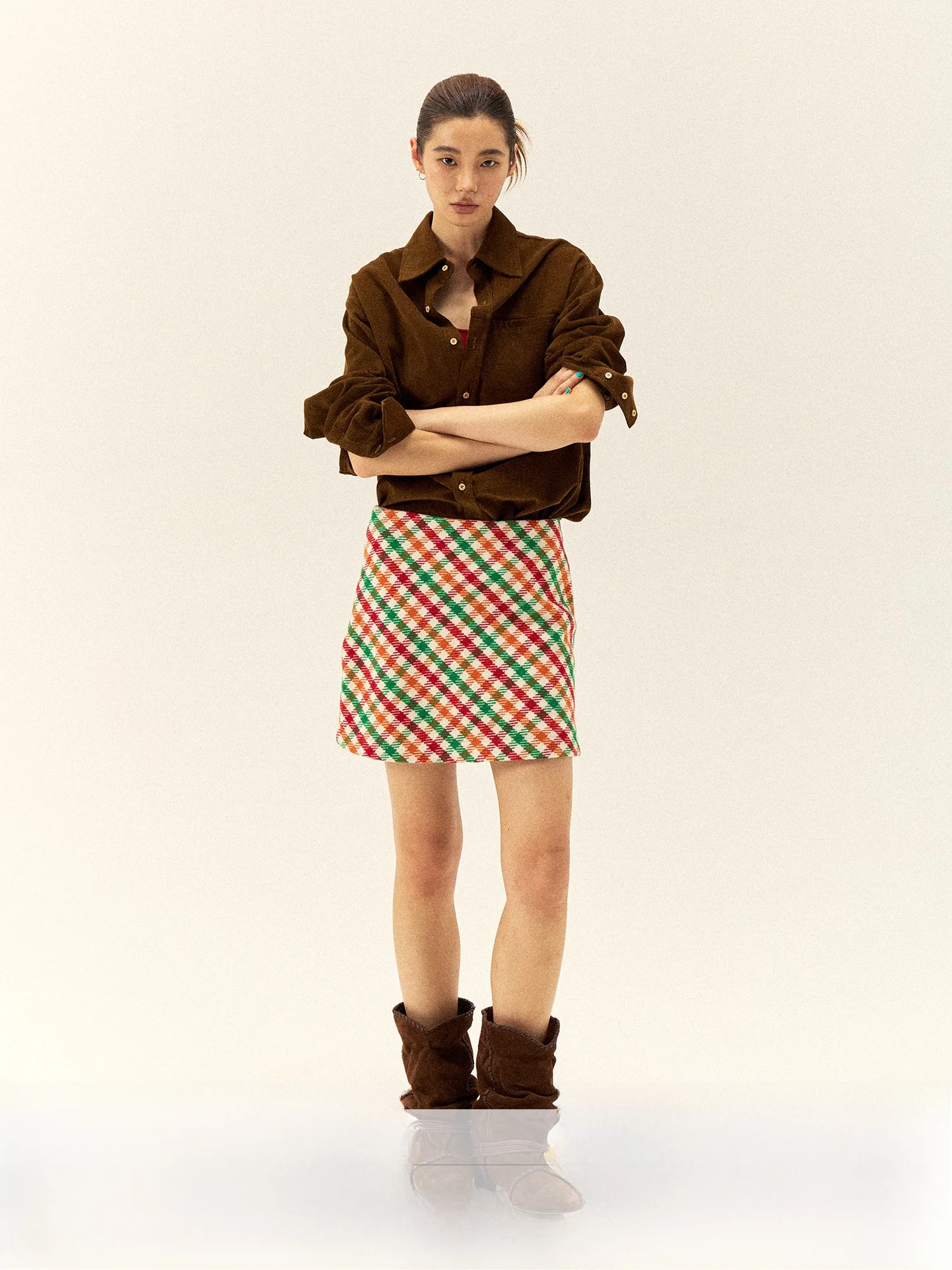 Gowirel Plaid Retro Design Wool Blend Straight A-Line Skirt Casual Wear Resistant Polyester Wool Blend
Gowirel Plaid Retro Design Wool Blend Straight A-Line Skirt Casual Wear Resistant Polyester Wool Blend