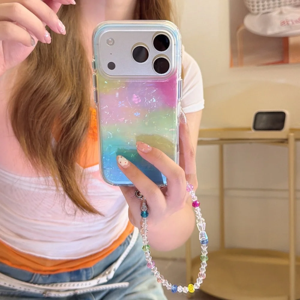 Korean Ins Style Gradient Phone Case for iPhone 17 16 Pro 15 16 17 Pro Max 14 13 Shockproof Protective Cover with Chain Fashion
Korean Ins Style Gradient Phone Case for iPhone 17 16 Pro 15 16 17 Pro Max 14 13 Shockproof Protective Cover with Chain Fashion