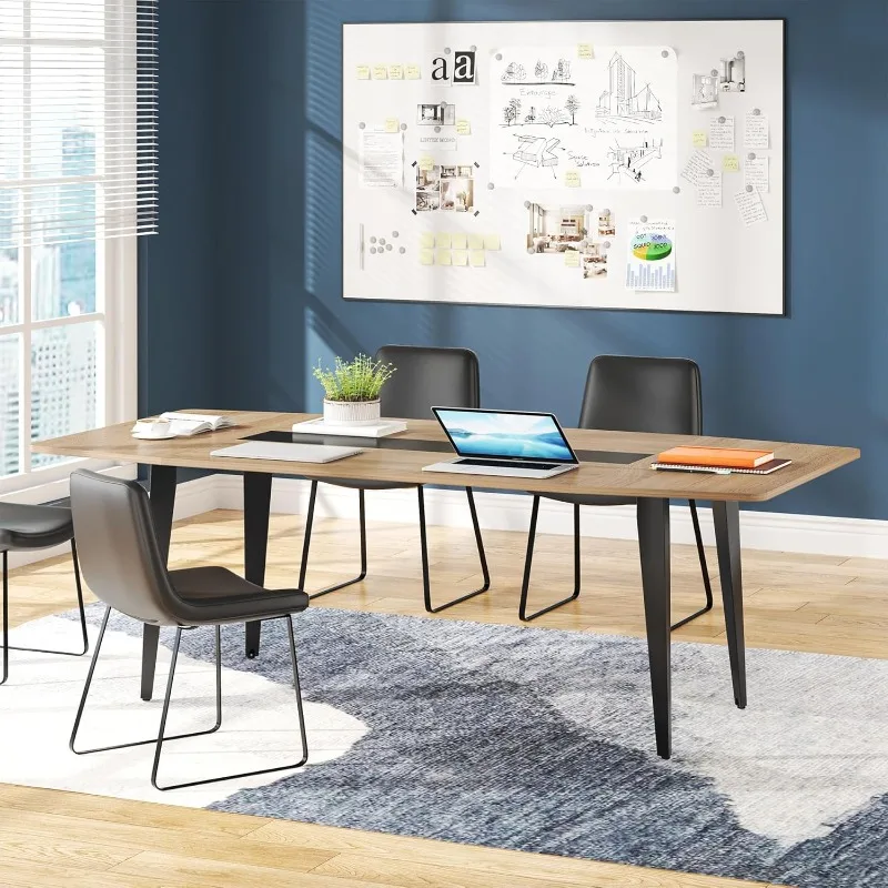 6FT Conference Table, 70.86L x 35.43W x 29.52H Inches Boat Shaped Meeting Table, Modern Seminar Table for Office Meeting
6FT Conference Table, 70.86L x 35.43W x 29.52H Inches Boat Shaped Meeting Table, Modern Seminar Table for Office Meeting