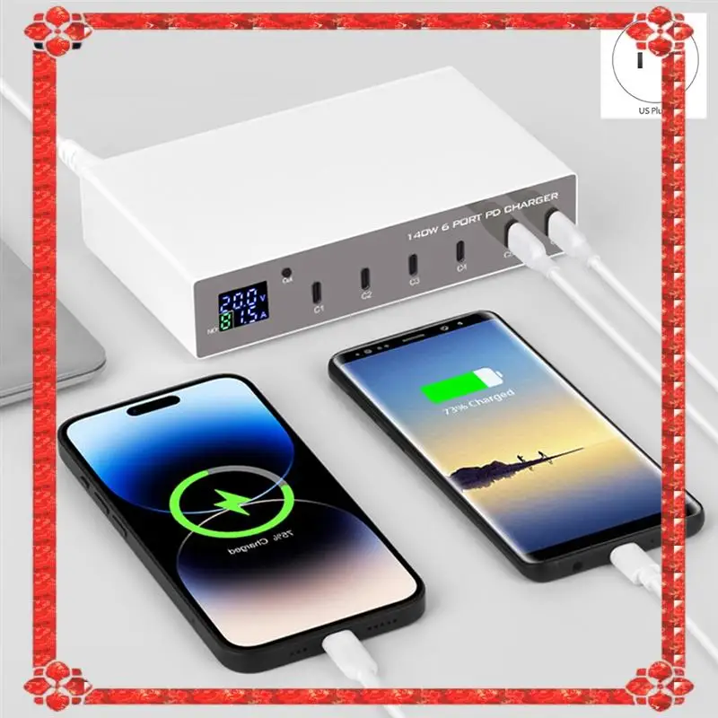 24-Hour Delivery 140W 6 In 1 Quick Charge Charger Fast Charger Station Charging 3.0 USB C For Laptop Type C 30W US Plug
24-Hour Delivery 140W 6 In 1 Quick Charge Charger Fast Charger Station Charging 3.0 USB C For Laptop Type C 30W US Plug