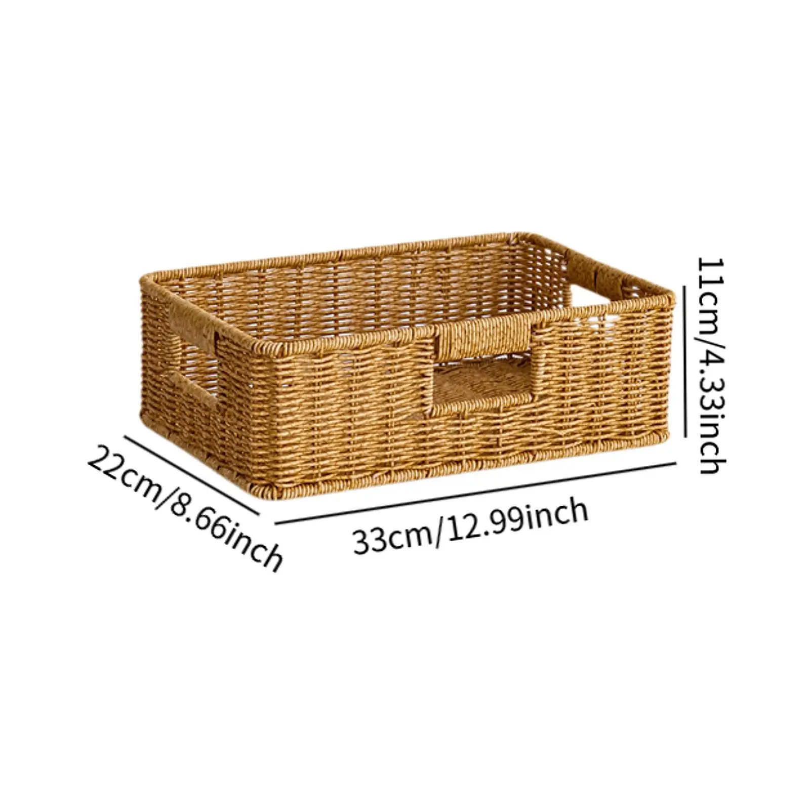 Woven Storage Basket with Handles Rectangular Durable Organizer Bins for Closet Cabinet Shelves Bedroom Storage
Woven Storage Basket with Handles Rectangular Durable Organizer Bins for Closet Cabinet Shelves Bedroom Storage