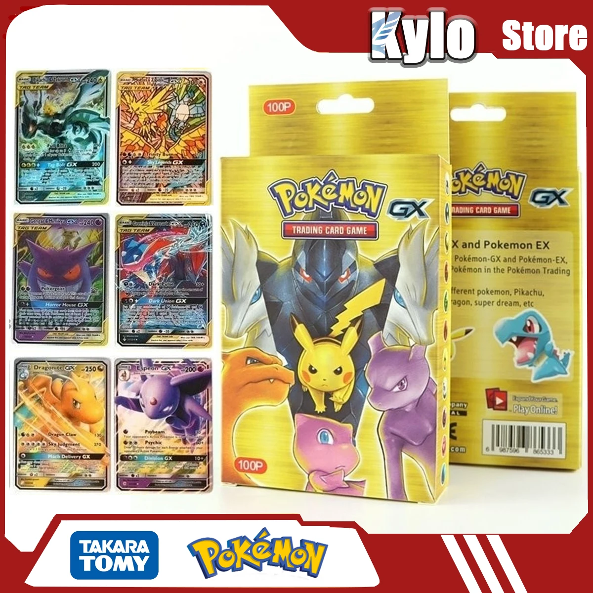 TAKARA TOMY Pokemon Mewtwo Genger 100pcs GX Cards/box English Shining Energy Battle Toys Trading Card Game For Kids Boys Gift
TAKARA TOMY Pokemon Mewtwo Genger 100pcs GX Cards/box English Shining Energy Battle Toys Trading Card Game For Kids Boys Gift
