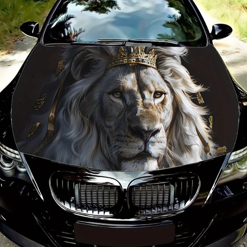 Mighty King Lion Print Car Hood Decal,Self-Adhesive PVC hood Sticker Decor Scratch Resistant Sticker Protect,Auto Accessories
Mighty King Lion Print Car Hood Decal,Self-Adhesive PVC hood Sticker Decor Scratch Resistant Sticker Protect,Auto Accessories