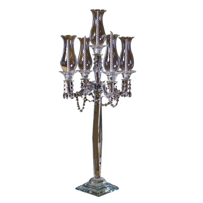 Wholesale Price Five-head Large Crystal Candlesticks Holder With Bead Curtain Tall Candelabra For Wedding Home Table Centerpiece
Wholesale Price Five-head Large Crystal Candlesticks Holder With Bead Curtain Tall Candelabra For Wedding Home Table Centerpiece