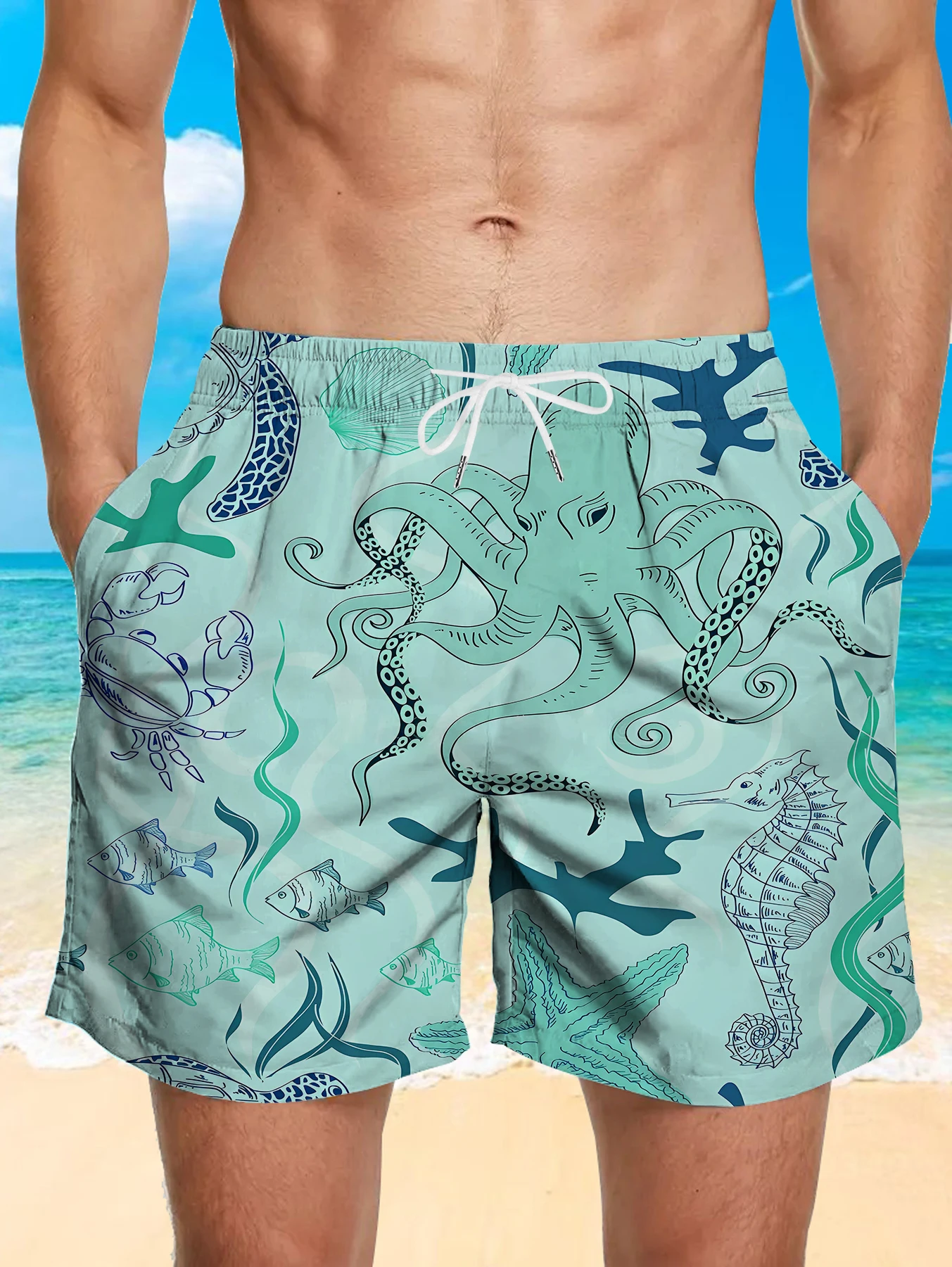 Travel Beach Board Shorts Men Full Digital Print Quick Dry Lightweight Trousers
Travel Beach Board Shorts Men Full Digital Print Quick Dry Lightweight Trousers