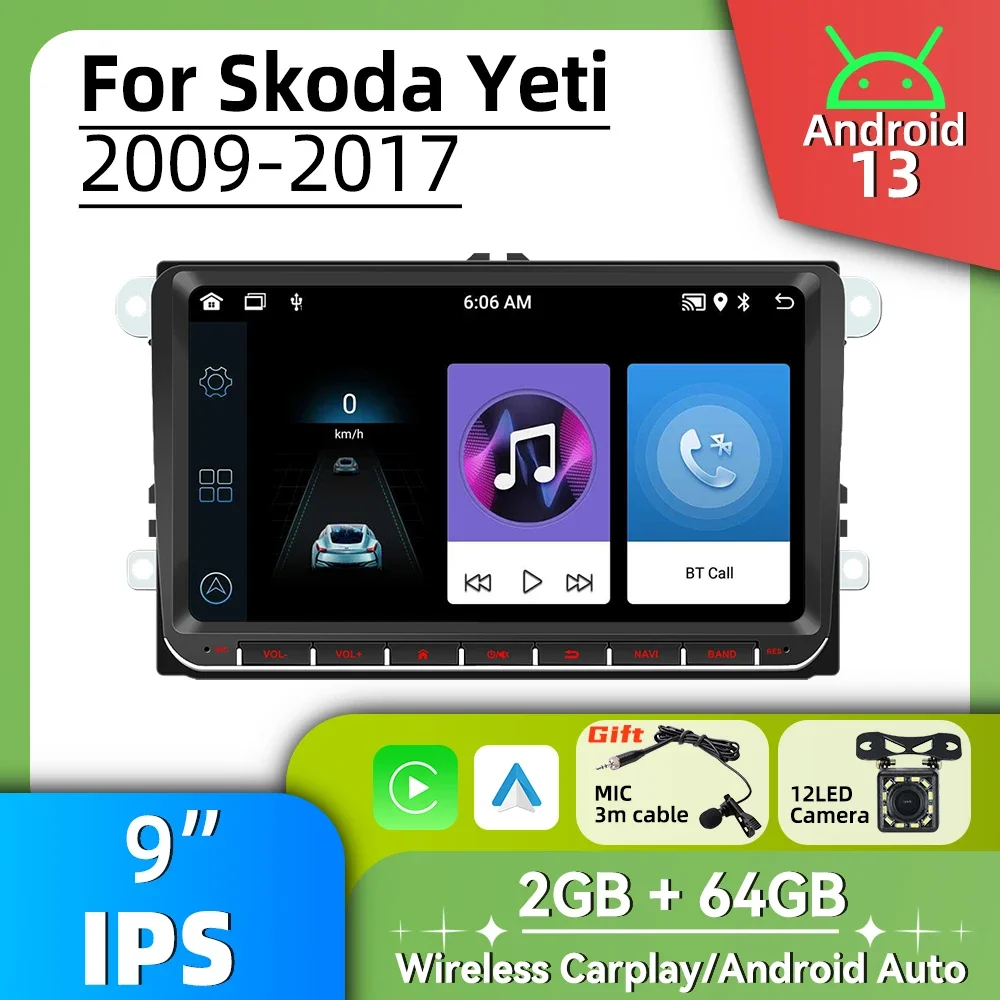 Car Radio 9" Stereo 2 Din Android Multimedia Screen for Skoda Yeti 2009-2017 Wireless Carplay Android Auto Head Unit GPS BT WIFI
Car Radio 9" Stereo 2 Din Android Multimedia Screen for Skoda Yeti 2009-2017 Wireless Carplay Android Auto Head Unit GPS BT WIFI