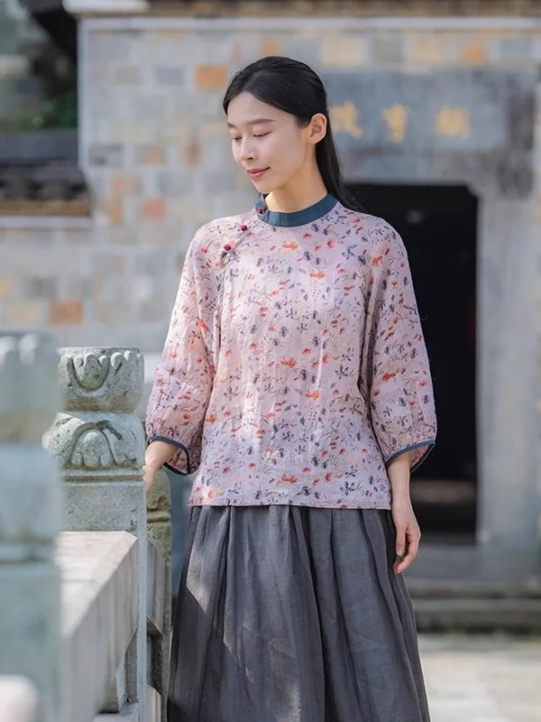 TingSu Flax Print round Ne Loose Fit Lightweight Top oulder Sve Color Blo Design Thin Seven Sve Women irt
TingSu Flax Print round Ne Loose Fit Lightweight Top oulder Sve Color Blo Design Thin Seven Sve Women irt