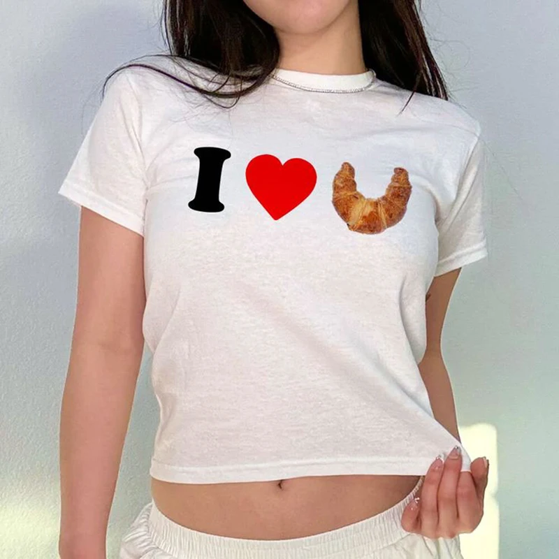Harajuku aesthetic love bakery Printed T shirt vintage cute Teen's Crop tops Y2k clothing Summer Streetwear 2000s Kawaii Baby
Harajuku aesthetic love bakery Printed T shirt vintage cute Teen's Crop tops Y2k clothing Summer Streetwear 2000s Kawaii Baby