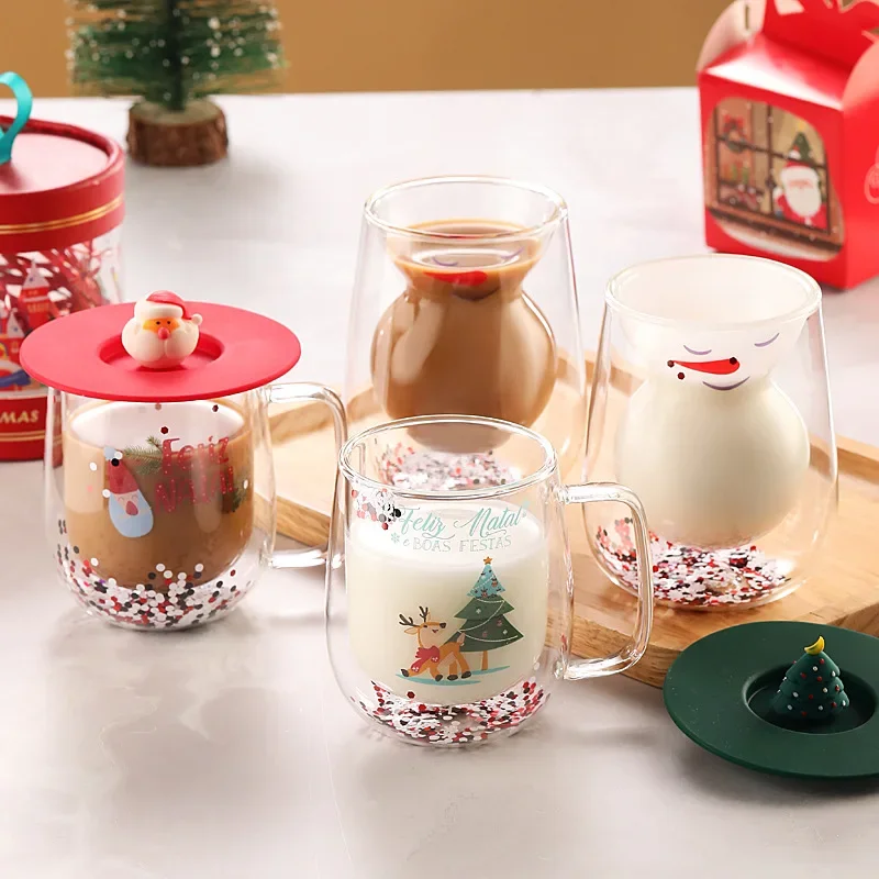 150/250ml Christmas Tree Mug Glass Cup Heat Resistant Double Wall Glass Coffee Cup Cartoon Christmas Gift Milk Drinkware
150/250ml Christmas Tree Mug Glass Cup Heat Resistant Double Wall Glass Coffee Cup Cartoon Christmas Gift Milk Drinkware