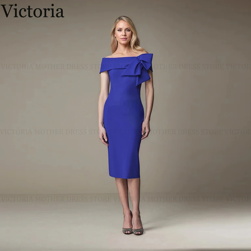 VICTORIA Royal Blue Simple Mother of the Bride Dresses 2025 Sheath Off-Shoulder Wedding Guest Dresses Short Party Evening Gowns
VICTORIA Royal Blue Simple Mother of the Bride Dresses 2025 Sheath Off-Shoulder Wedding Guest Dresses Short Party Evening Gowns