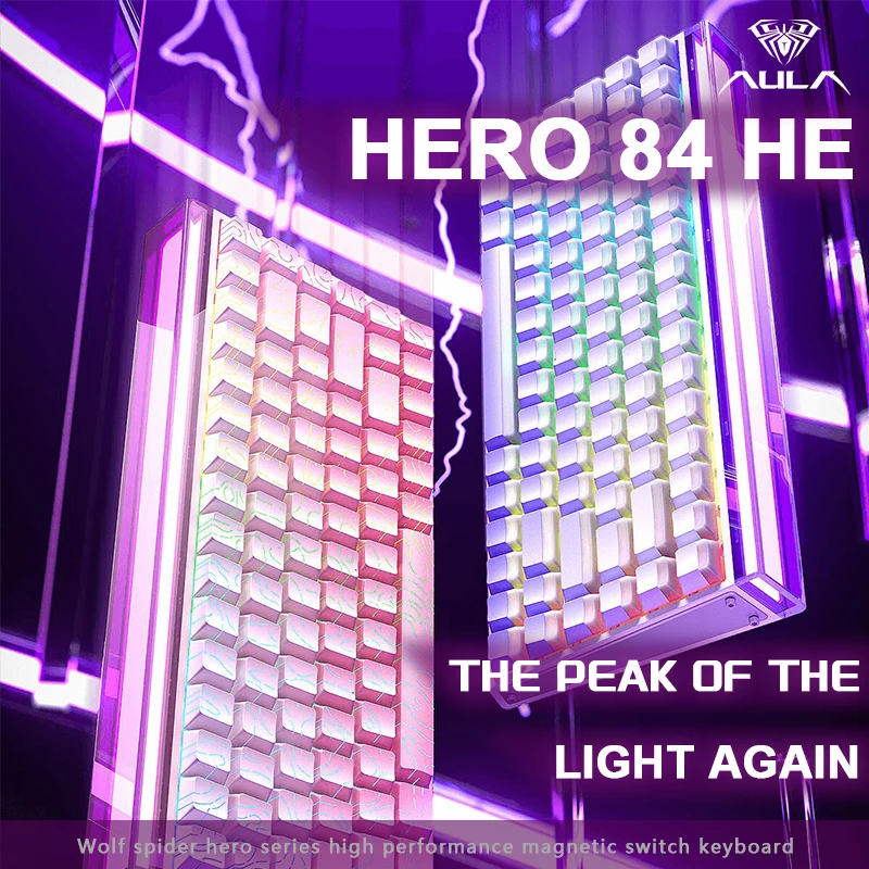 AULA Hero84 He Магнитный переключатель Игровая клавиатура Проводная RGB горячая замена Киберспортивная игровая механическая клавиатура Поддержка пользовательских клавишных переключателей
AULA Hero84 He Магнитный переключатель Игровая клавиатура Проводная RGB горячая замена Киберспортивная игровая механическая клавиатура Поддержка пользовательских клавишных переключателей