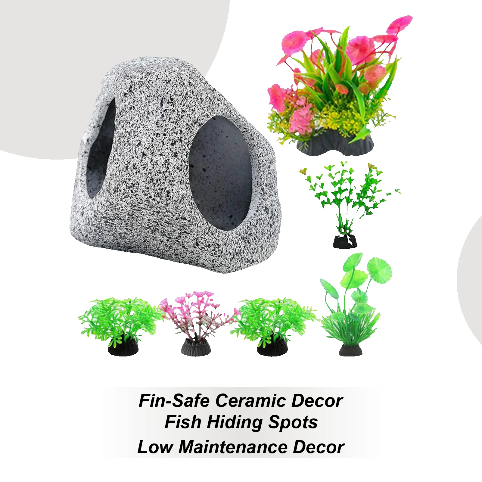 Рыбные украшения для аквариума, искусственные растения, набор украшений в виде рок-пещеры, аксессуары для аквариума, украшения для водных домашних животных Betta
Рыбные украшения для аквариума, искусственные растения, набор украшений в виде рок-пещеры, аксессуары для аквариума, украшения для водных домашних животных Betta