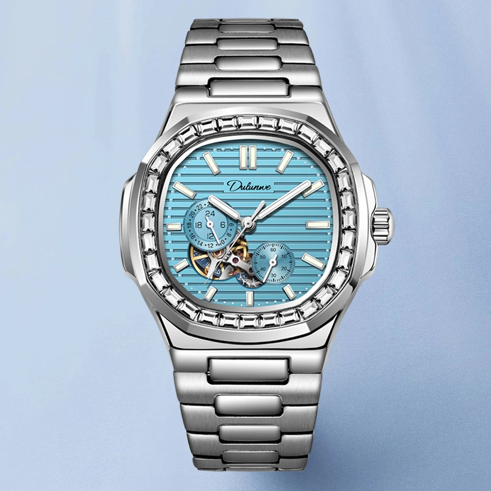 DULUNWE Design Automatic Movement Top Luxury Fashion Men Watch Tourbillon Stainless Steel Butterfly Buckle Waterproof Men Watch
DULUNWE Design Automatic Movement Top Luxury Fashion Men Watch Tourbillon Stainless Steel Butterfly Buckle Waterproof Men Watch