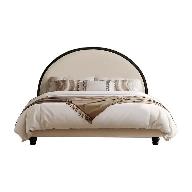 #French Cream Style Master Bedroom Bed for Girls Bedroom in the Style of Simple and Modern Round Moon Bed
#French Cream Style Master Bedroom Bed for Girls Bedroom in the Style of Simple and Modern Round Moon Bed