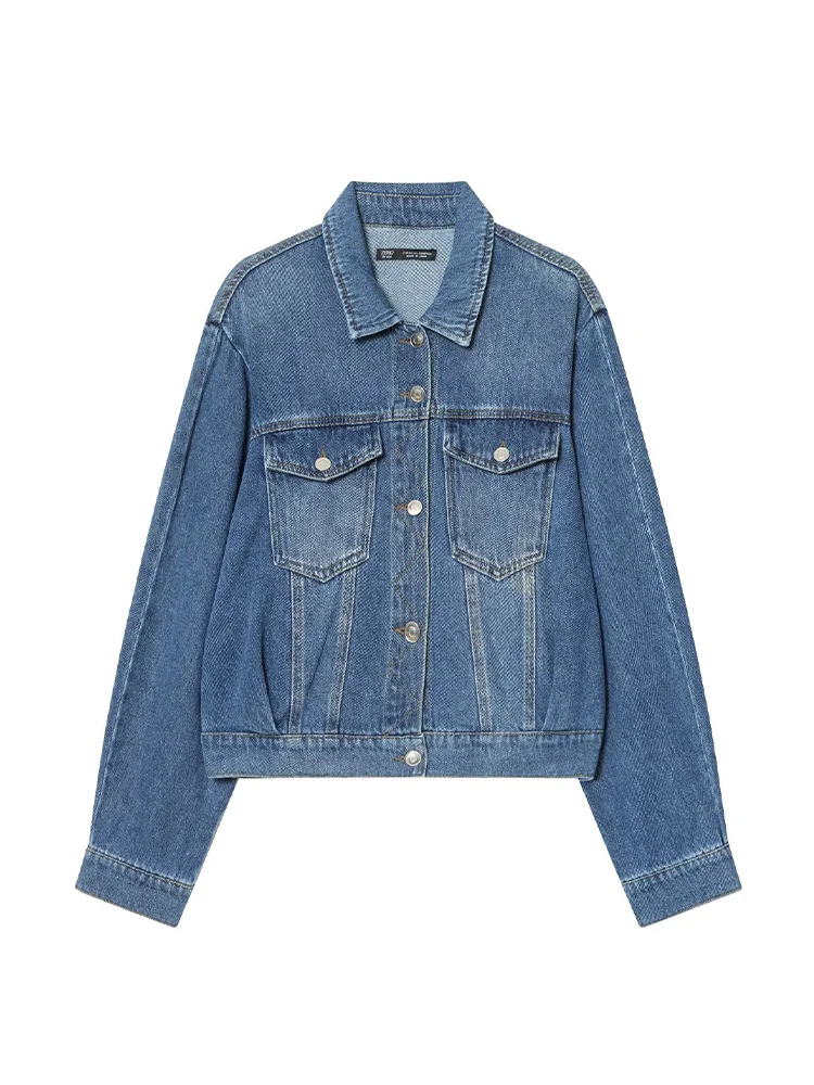 Женская зимняя модная джинсовая куртка с длинными рукавами, отложным воротником, теплая, с карманами, однобортная, удобная, однотонная
Женская зимняя модная джинсовая куртка с длинными рукавами, отложным воротником, теплая, с карманами, однобортная, удобная, однотонная