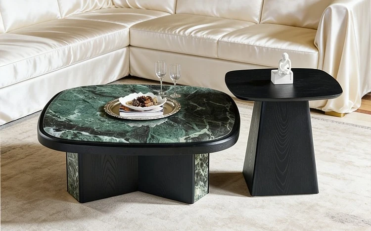 Italian simple marble coffee table wooden edge table living room home coffee table combination
Italian simple marble coffee table wooden edge table living room home coffee table combination
