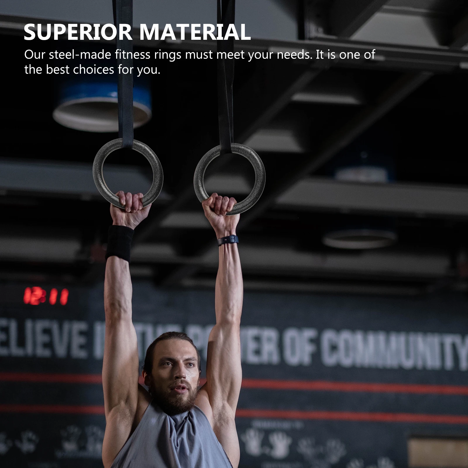 2 pcs Ring Fitness Equipment Home Gymnastic Steel Durable Wear-resistant Yoga Calisthenics Portable Sturdy Workout
2 pcs Ring Fitness Equipment Home Gymnastic Steel Durable Wear-resistant Yoga Calisthenics Portable Sturdy Workout