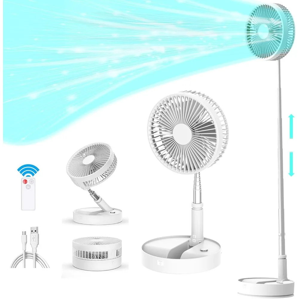 Portable Foldable Fan with Remote, Rechargeable USB Standing Fan, with 4 Speeds, Timing Function Folding Fan
Portable Foldable Fan with Remote, Rechargeable USB Standing Fan, with 4 Speeds, Timing Function Folding Fan