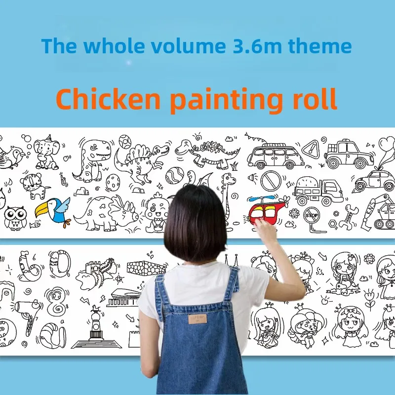 3-meter Long Animal and Plant Coloring Graffiti Scroll That Can Be Attached To Walls Hand-painted Graffiti Paper
3-meter Long Animal and Plant Coloring Graffiti Scroll That Can Be Attached To Walls Hand-painted Graffiti Paper