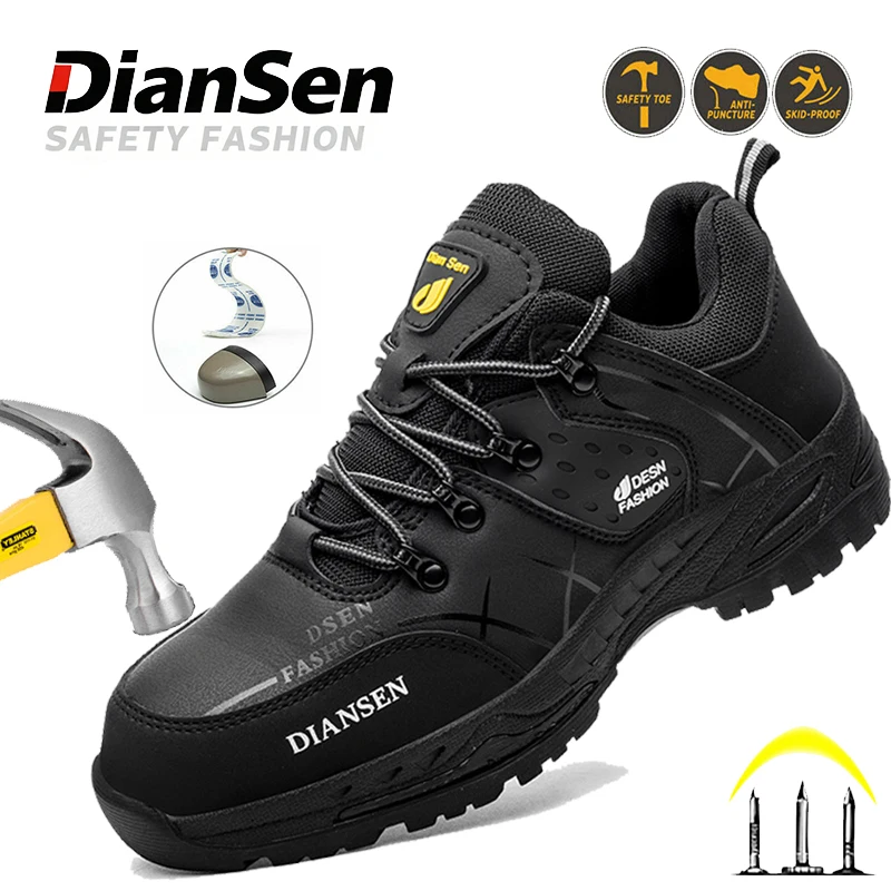 Work Shoes for Men Anti-smash Shoes Mens Black Hiking Safety Shoes Indestructible Industrial Shoes Waterproof Leather Boots
Work Shoes for Men Anti-smash Shoes Mens Black Hiking Safety Shoes Indestructible Industrial Shoes Waterproof Leather Boots
