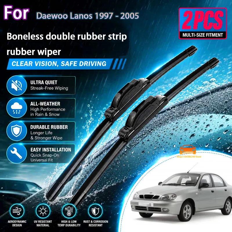 Front Wiper Blades For Daewoo Lanos 1997 - 2005 Windshield Windscreen Clean Window Car Rain Brushes 19"+19" Modification Parts
Front Wiper Blades For Daewoo Lanos 1997 - 2005 Windshield Windscreen Clean Window Car Rain Brushes 19"+19" Modification Parts