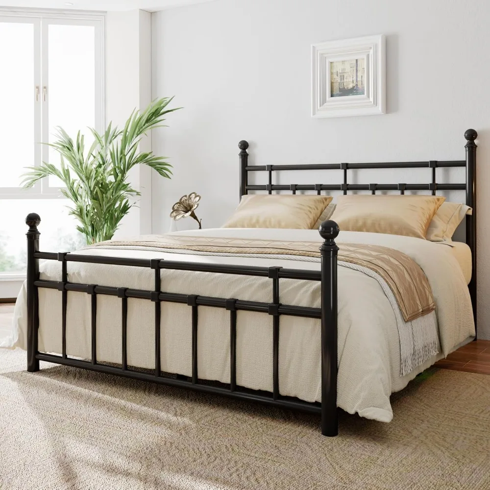 iPormis Metal Bed Frame Queen Size with Vintage Headboard and Footboard, Farmhouse Queen Bed Frame, Under Bed Storage, No Box Sp
iPormis Metal Bed Frame Queen Size with Vintage Headboard and Footboard, Farmhouse Queen Bed Frame, Under Bed Storage, No Box Sp