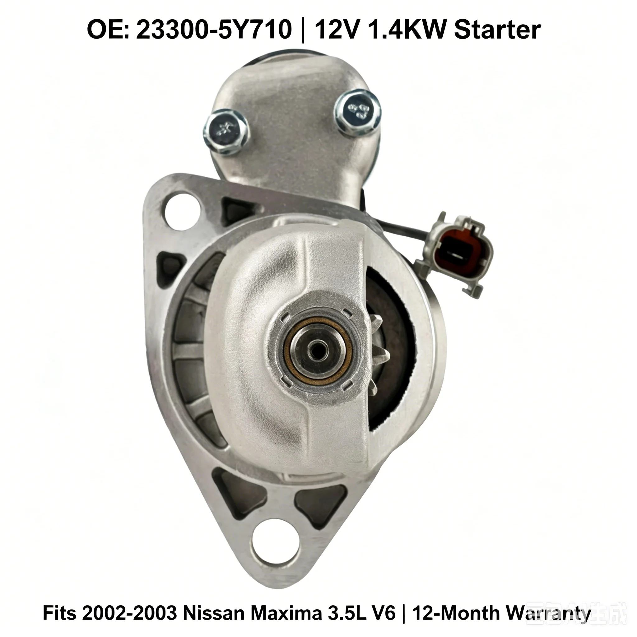 12V 1.4KW Starter 23300-5Y710 for 2002-2003 Nissan Maxima 3.5L V6 Teana J31
12V 1.4KW Starter 23300-5Y710 for 2002-2003 Nissan Maxima 3.5L V6 Teana J31