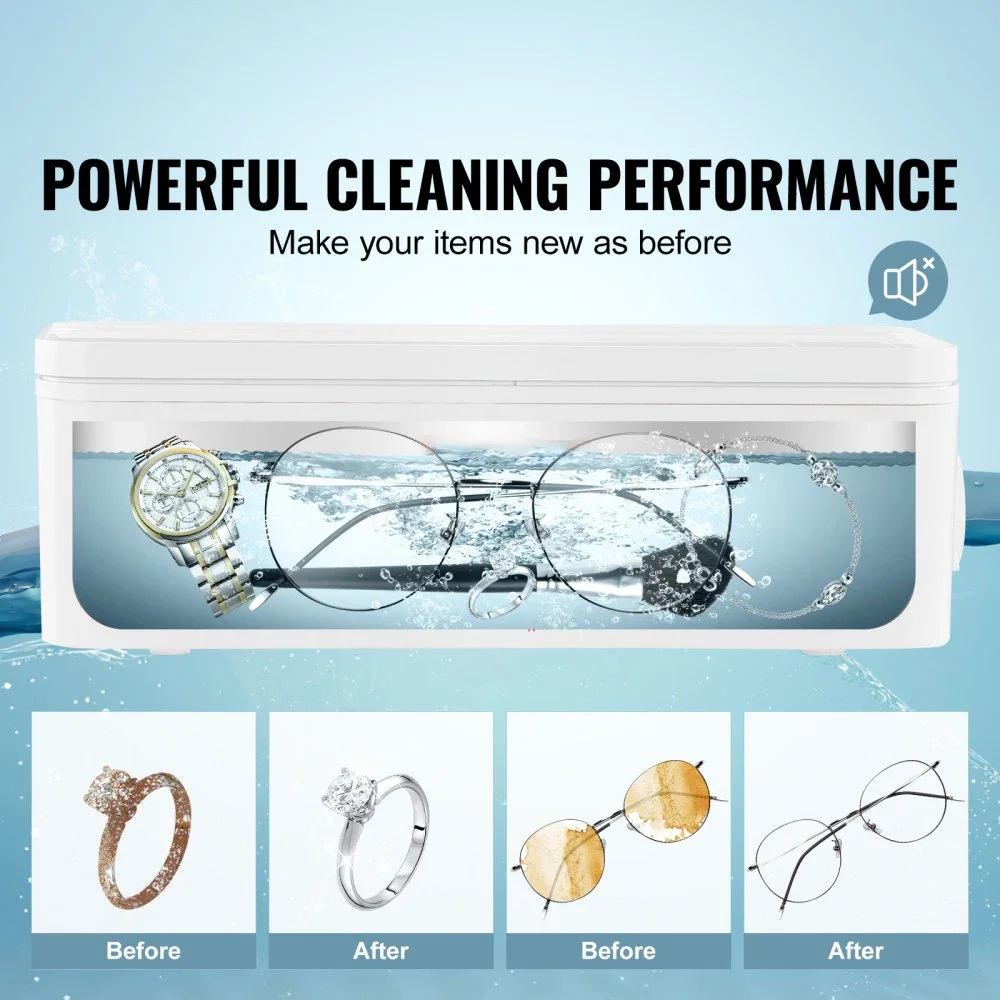 16oz Ultrasonic &portable Jewelry Cleaner with 4 Timer Modes, Portable Cleaning Machine for Eyeglasses, Watches, Dentures, Rings
16oz Ultrasonic &portable Jewelry Cleaner with 4 Timer Modes, Portable Cleaning Machine for Eyeglasses, Watches, Dentures, Rings