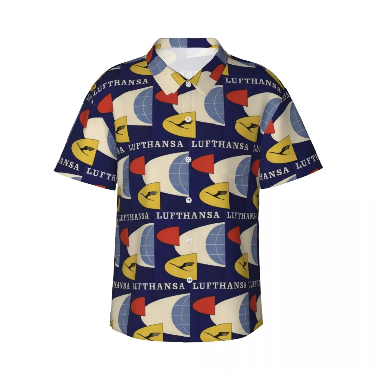 Deutsche Lufthansa Vintage Men's Shirts Hawaiian Short Sleeve Shirt Casual Button Tops for Summer Beach
Deutsche Lufthansa Vintage Men's Shirts Hawaiian Short Sleeve Shirt Casual Button Tops for Summer Beach