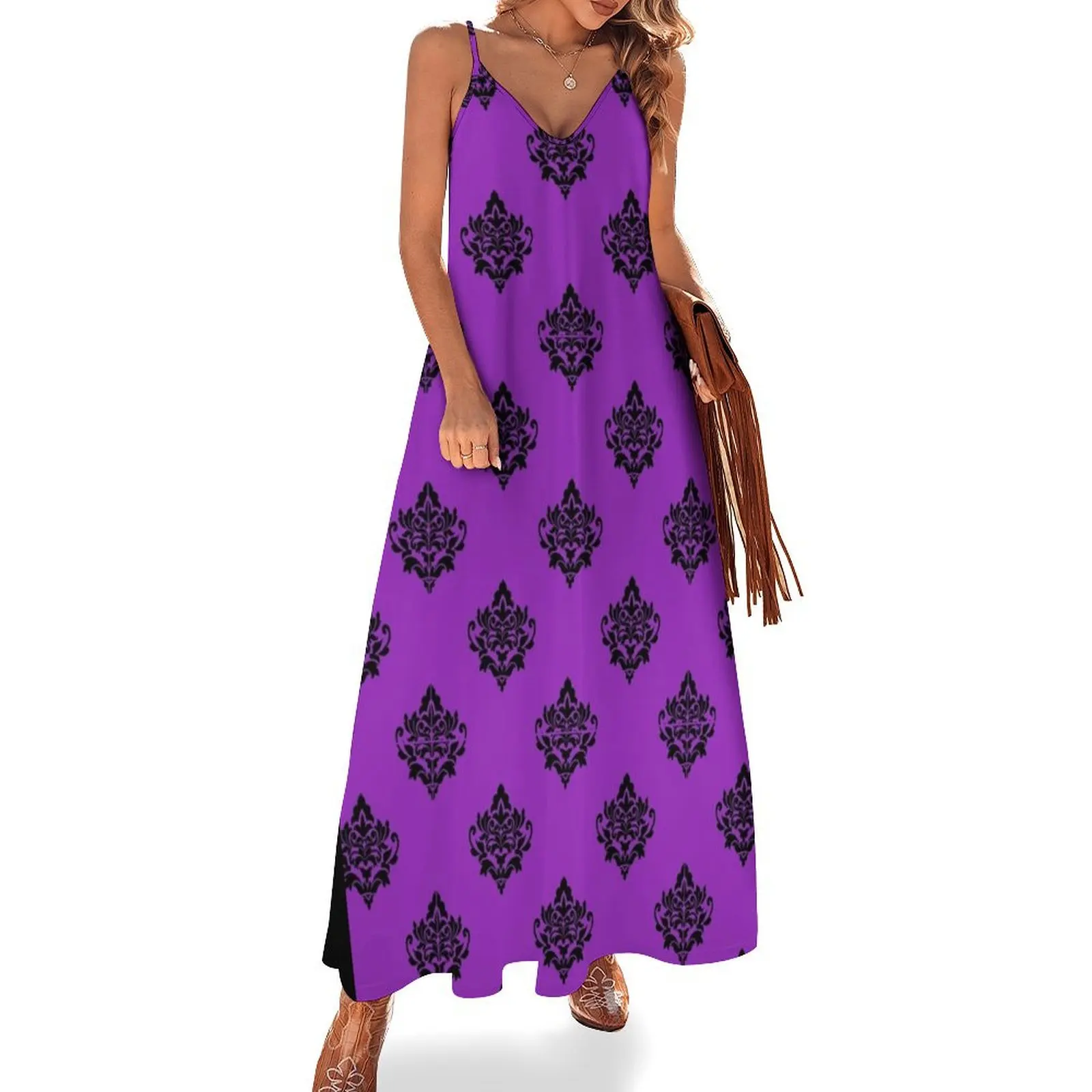 Vintage Black Purple Damask Pattern Sleeveless Dress long sleeve dress sexy dress elegant women's sets
Vintage Black Purple Damask Pattern Sleeveless Dress long sleeve dress sexy dress elegant women's sets