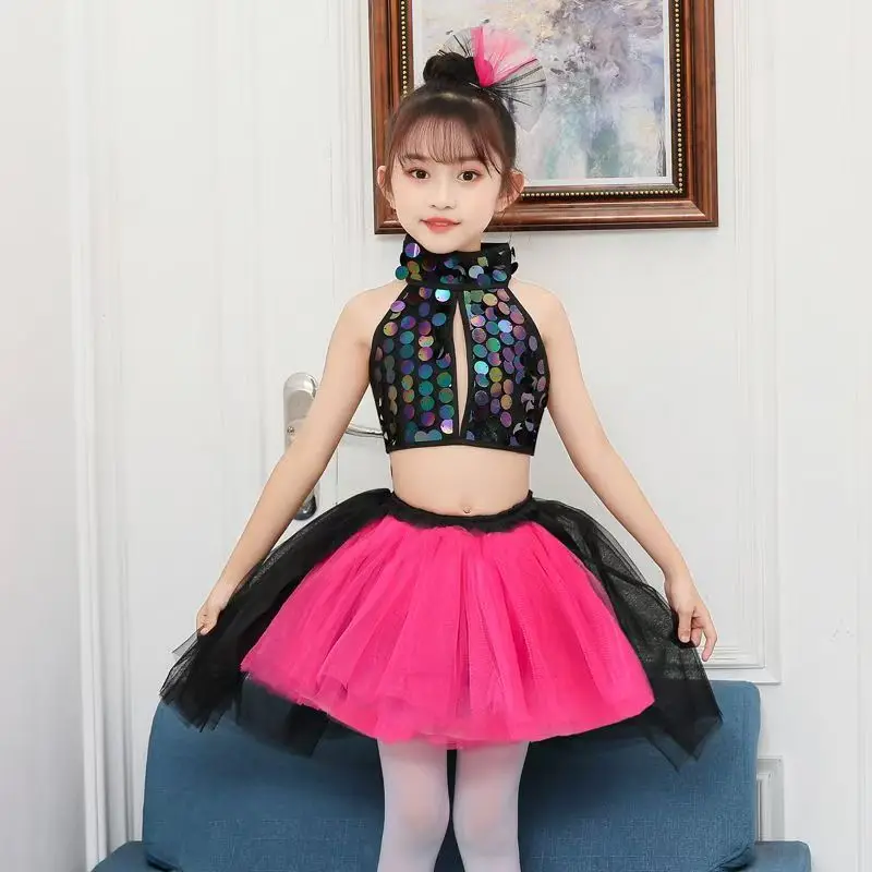 Kids Sequins Ballet Dance Dress Set Girls Jazz Dance Costume Top+Skirt Costumes Outfit Children Stage Performance Dance Suit
Kids Sequins Ballet Dance Dress Set Girls Jazz Dance Costume Top+Skirt Costumes Outfit Children Stage Performance Dance Suit