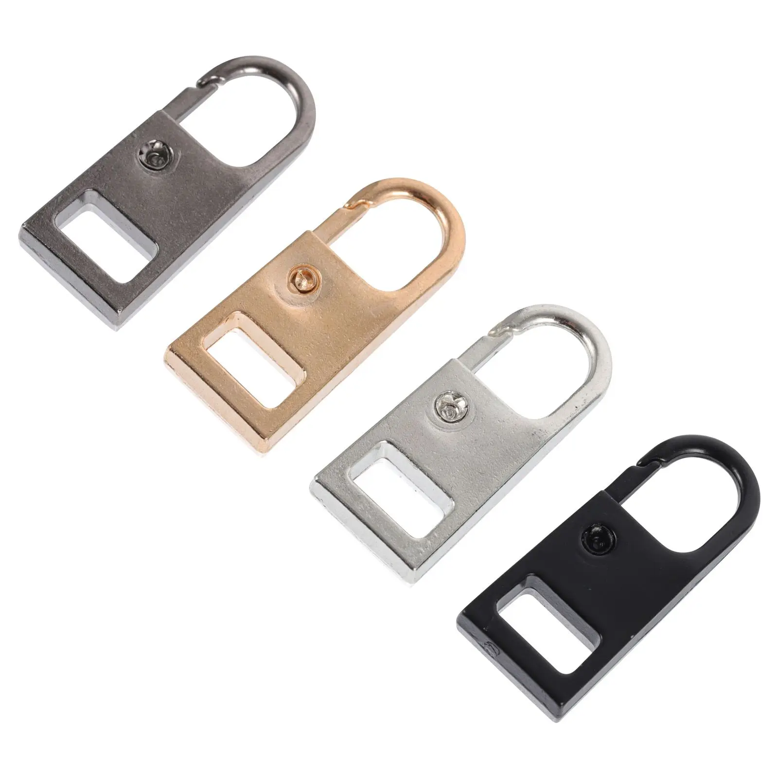 4 Pcs Metal Zipper Pulls Durable Replacement Heads Smooth Surface For Backpacks Shoes Bags Clothing Diy Crafts
4 Pcs Metal Zipper Pulls Durable Replacement Heads Smooth Surface For Backpacks Shoes Bags Clothing Diy Crafts