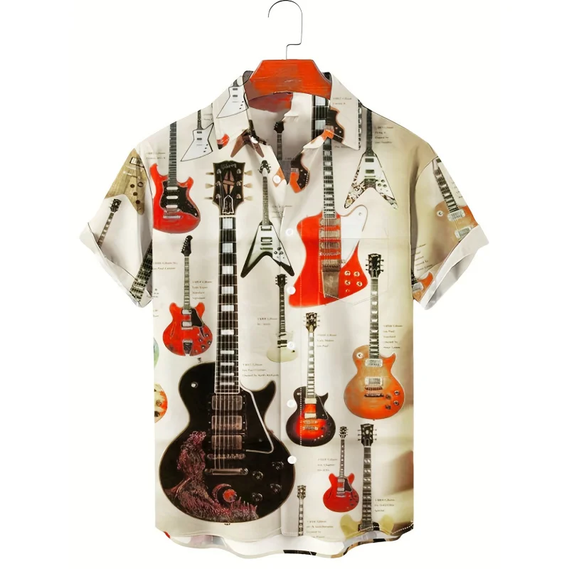 fashion Guitar Pattern Men's Creative Short Sleeve Turn-down Collar Shirt,Summer Party Vacation,Men's Gift
fashion Guitar Pattern Men's Creative Short Sleeve Turn-down Collar Shirt,Summer Party Vacation,Men's Gift
