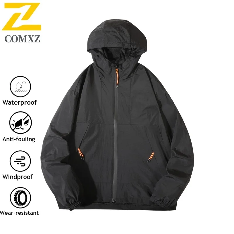 Hiking Rainproof Jacket Men's Autumn Outdoor Casual Loose Waterproof Windproof Windbreaker Unisex Street Harajuku Hooded Coats
Hiking Rainproof Jacket Men's Autumn Outdoor Casual Loose Waterproof Windproof Windbreaker Unisex Street Harajuku Hooded Coats