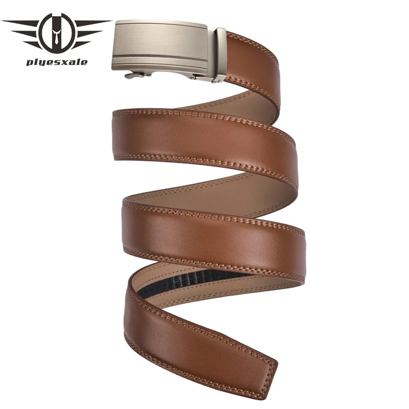 Plyesxale Mens High Quality Genuine Leather Belt Ratchet Automatic Buckle Brown Men Belt Popular Luxury Mens Business Belts B210
Plyesxale Mens High Quality Genuine Leather Belt Ratchet Automatic Buckle Brown Men Belt Popular Luxury Mens Business Belts B210