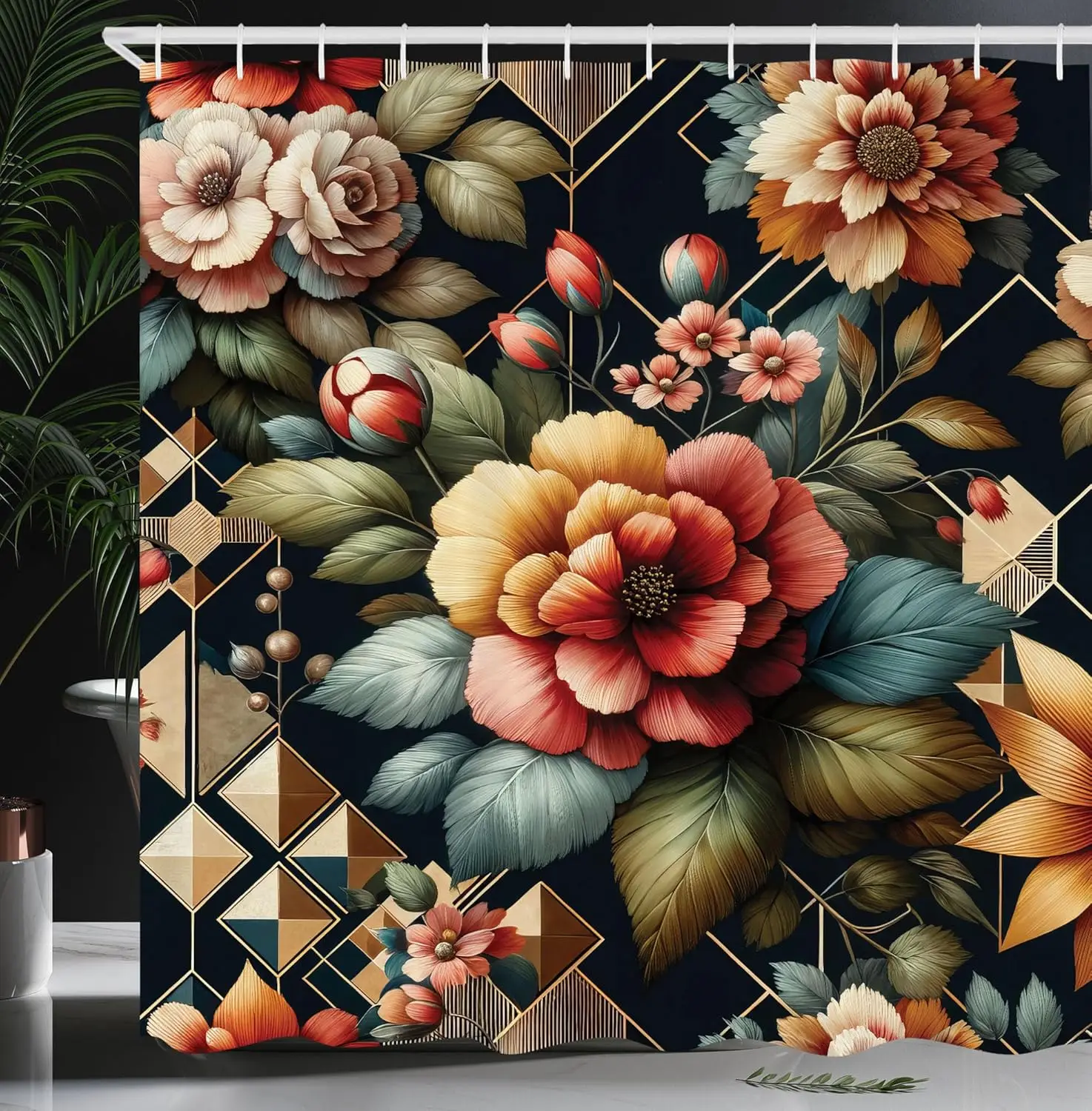 Stunning Botanical Floral Shower Curtain Waterproof Polyester Bath Curtain Liner Tropical Peony Rose Print Home Decor Luxury Bat
Stunning Botanical Floral Shower Curtain Waterproof Polyester Bath Curtain Liner Tropical Peony Rose Print Home Decor Luxury Bat