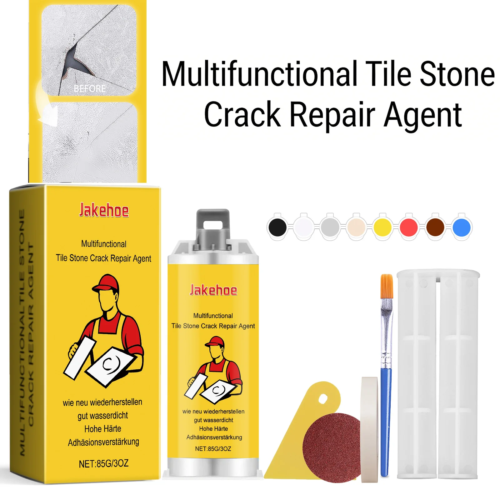 Multifunctional Tile Stone Crack Repair Kit Porcelain Tile Granite Marble Fix Tub Chips Waterproof Sink Cracks Adhesio Tools
Multifunctional Tile Stone Crack Repair Kit Porcelain Tile Granite Marble Fix Tub Chips Waterproof Sink Cracks Adhesio Tools