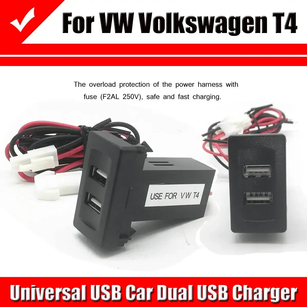Автомобильное зарядное устройство USB с двумя USB-портами для VW, модели Volkswagen T4, 2,1 А, автомобильное зарядное устройство Volkswagen
Автомобильное зарядное устройство USB с двумя USB-портами для VW, модели Volkswagen T4, 2,1 А, автомобильное зарядное устройство Volkswagen