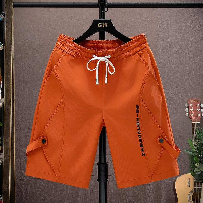Men's Casual Shorts with Drawstring Waist - Elastic Waistband Shorts with Button Pockets & Graphic Lettering Black Beige Orange
Men's Casual Shorts with Drawstring Waist - Elastic Waistband Shorts with Button Pockets & Graphic Lettering Black Beige Orange